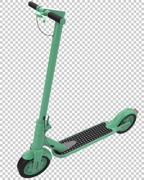 PSD electric scooter isolated on transparent background 3d rendering illustration