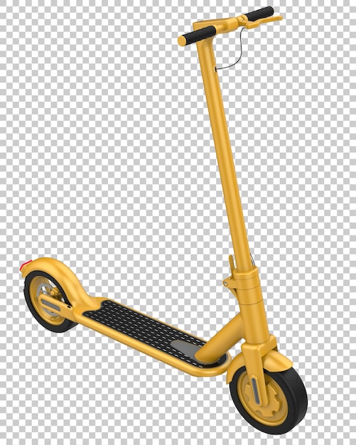 Electric scooter isolated on transparent background 3d rendering illustration