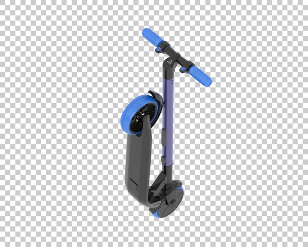 PSD electric scooter isolated on transparent background 3d rendering illustration