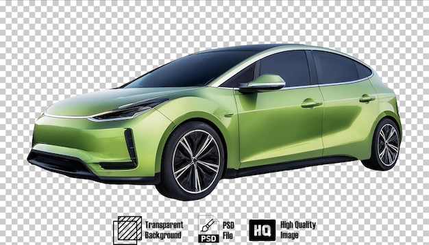 Electric SUV isolated on transparent background