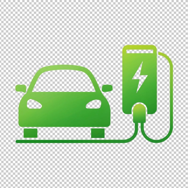 PSD electric vehicle charging icon vector illustration