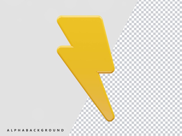 Electricity icon 3d illustration