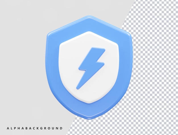 Electricity icon 3d rendering vector illustration