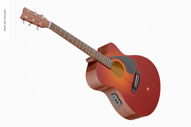 Electro Acoustic Guitar Mockup, Perspective