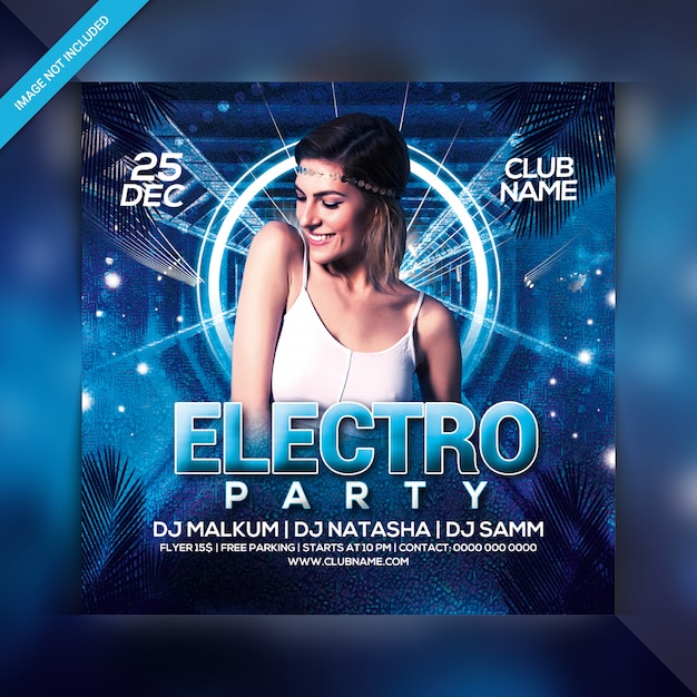 Electro party flyer