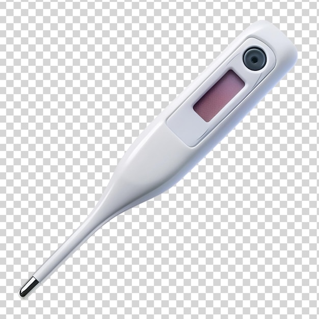 Electronic thermometer isolated on transparent background