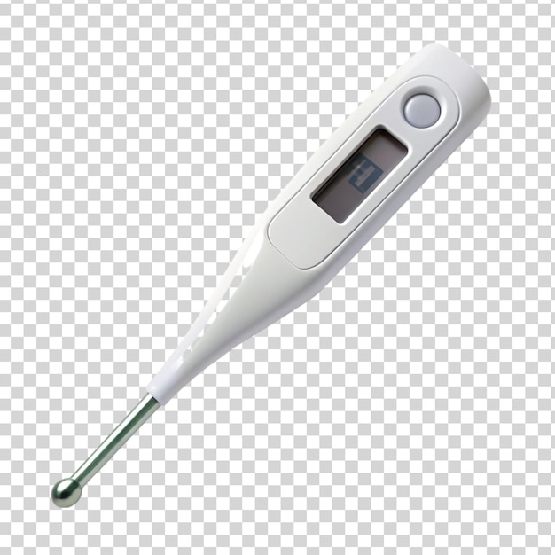 Electronic thermometer isolated on transparent background