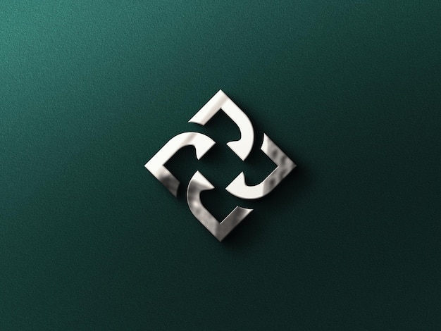 Elegant 3d glass effect logo mockup