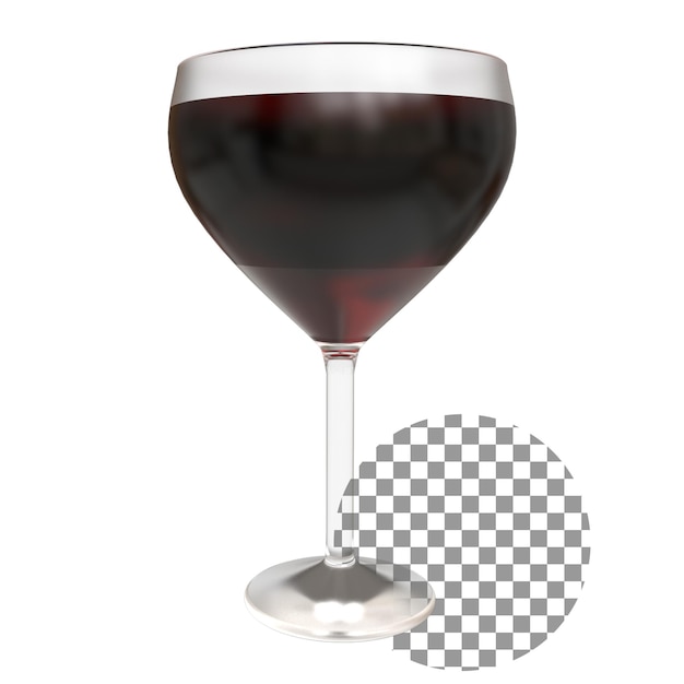 Elegant 3D Martini Glass A Sophisticated Toast to Artistry