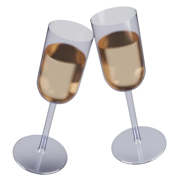 Elegant arrangement with two glasses perfect for celebrations toasts and festive occasions