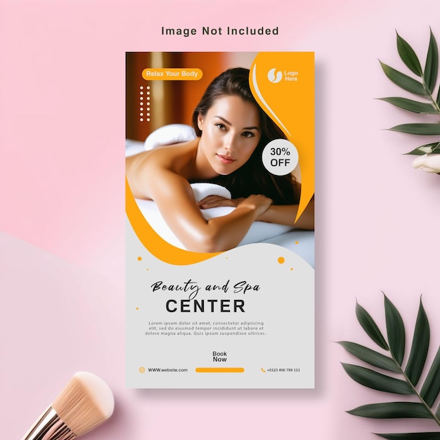 Elegant Beauty and Spa Center Flyer Design Template for Promotional Offers