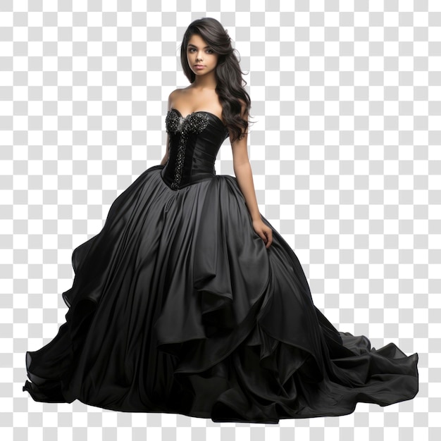 PSD elegant black ball gown