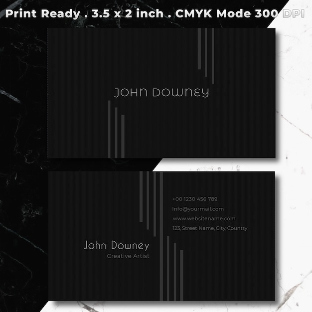 PSD elegant black business card template