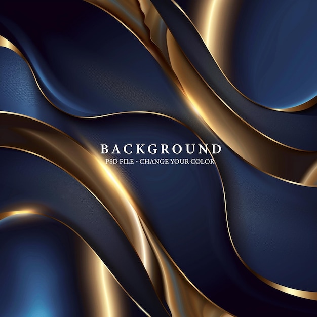 Elegant Blue and Gold Abstract Background