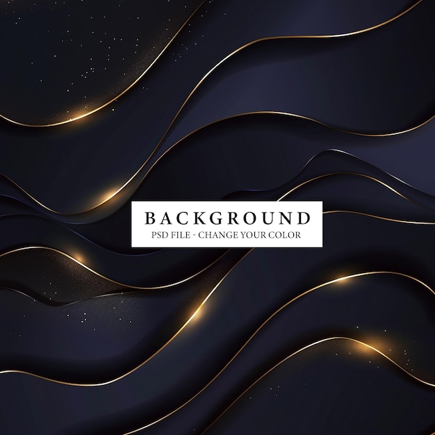 Elegant Blue and Gold Abstract Background