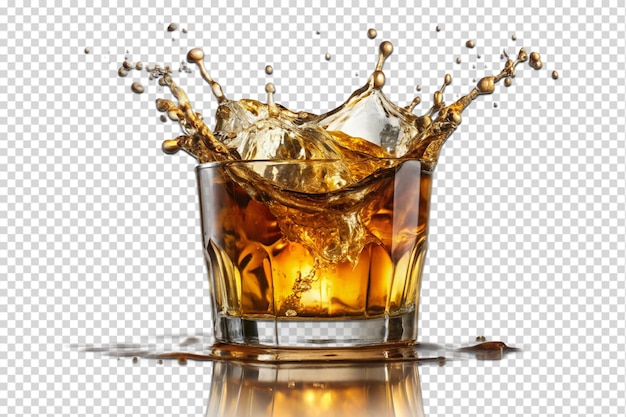 PSD elegant bourbon splash png