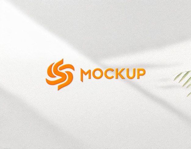 Elegant Brand Logo Mockup on a White Fabric Surface With Gentle Shadows