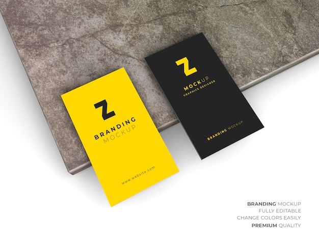 Elegant business card mockup isolated