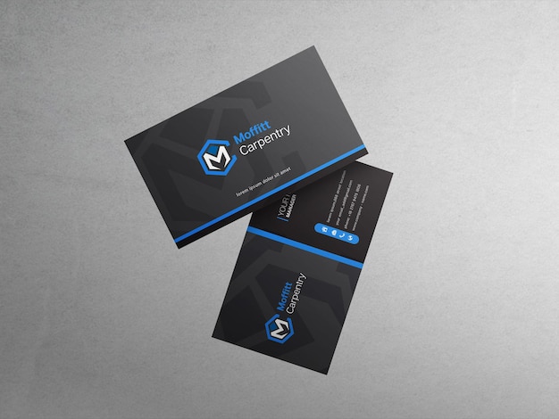 Elegant Business Card Mockup with Modern Design