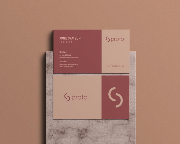 Elegant business card mockup