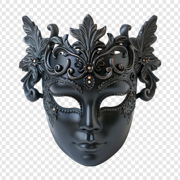 Elegant carnival mask isolated on transparent background