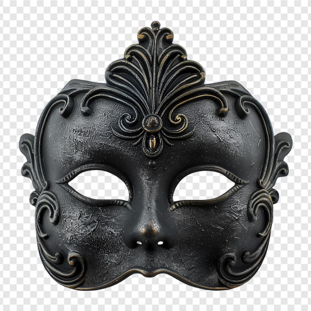 PSD elegant carnival mask isolated on transparent background