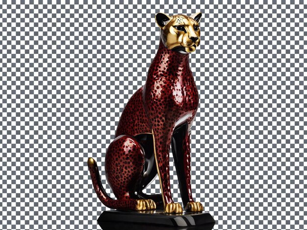 Elegant Ceramic Lamp with Cheetah Design and Gold Accents