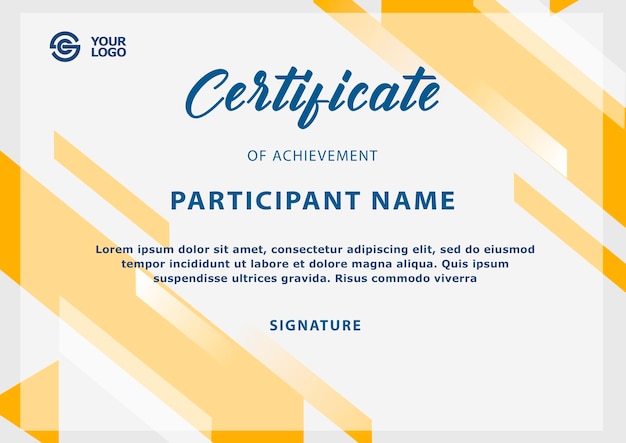 elegant certificate template