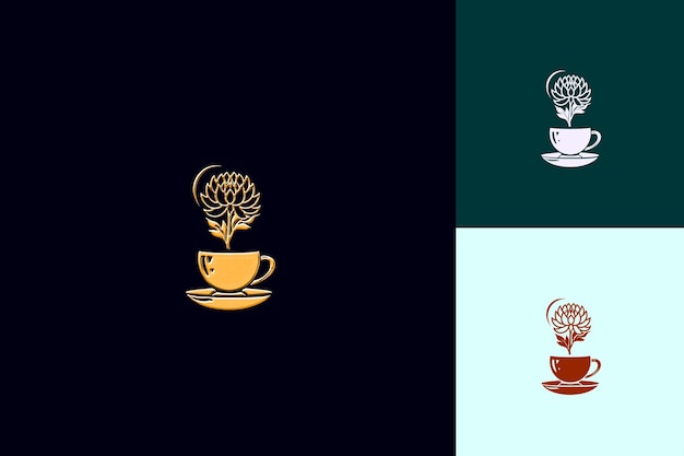 PSD elegant chrysanthemum tea with minimalist design simple yet png inspired china lunar icon designs