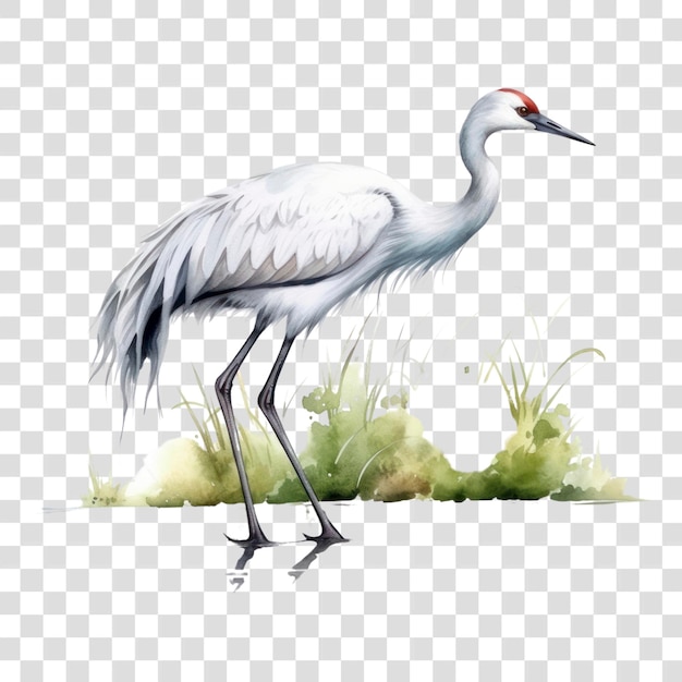 Elegant crane in natural habitat