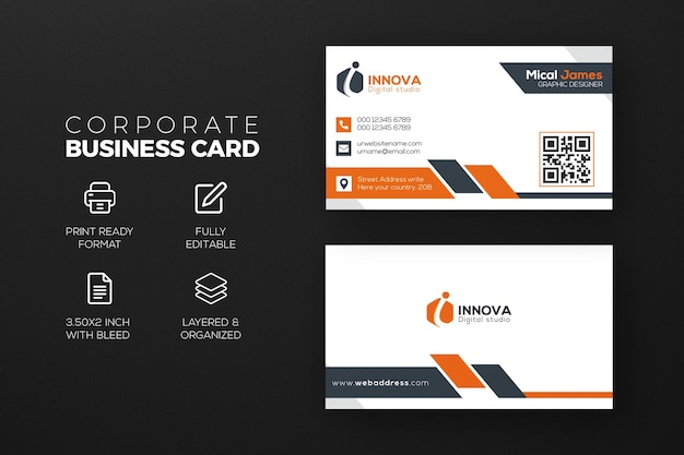 Elegant creative corporate professional business card design template