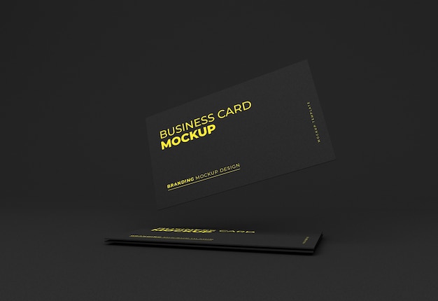 Elegant dark business card mockup