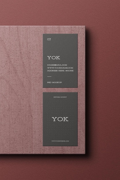 Elegant dark business card mockup