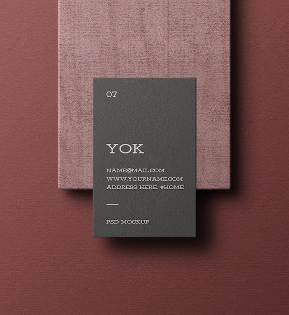 Elegant dark business card mockup