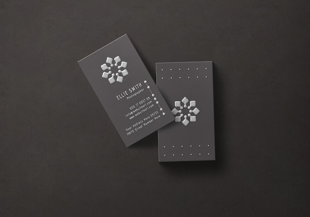 Elegant dark business card mockup