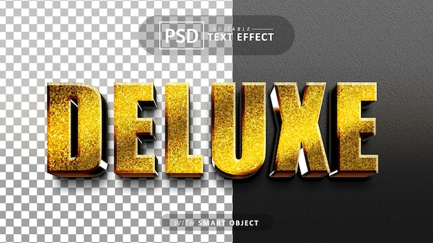 Elegant deluxe glitter 3d text effect