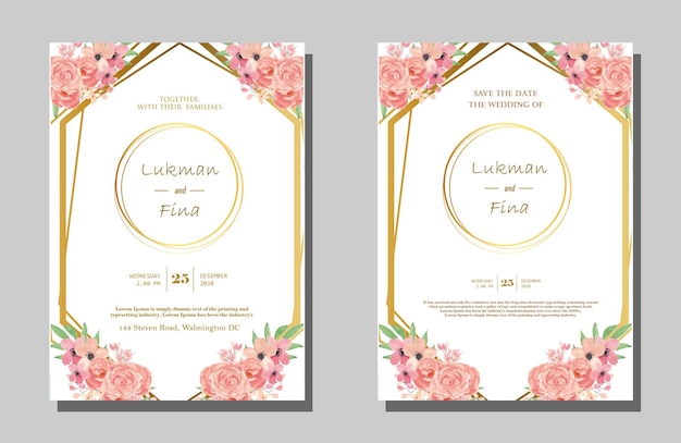 PSD elegant engagement wedding invitation template psd