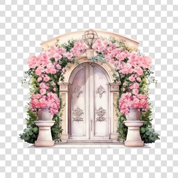 Elegant floral archway entrance