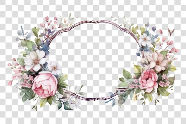 Elegant floral frame design