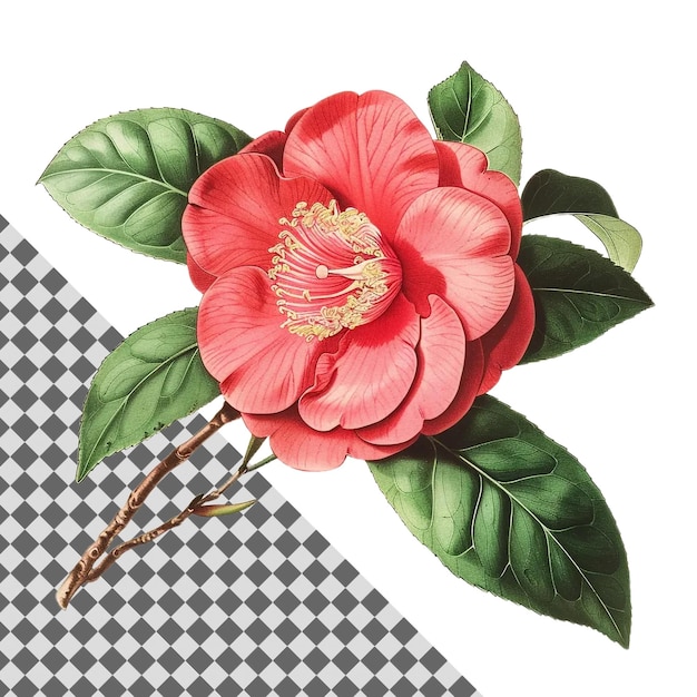 PSD elegant flower transparent background for seamless integration