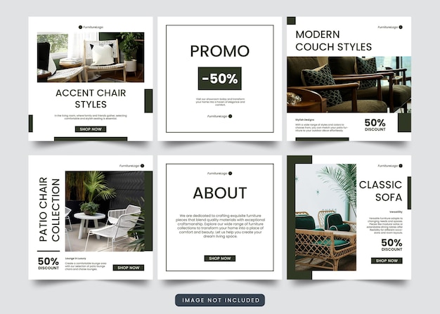 Elegant Furniture Showroom Social Media Design