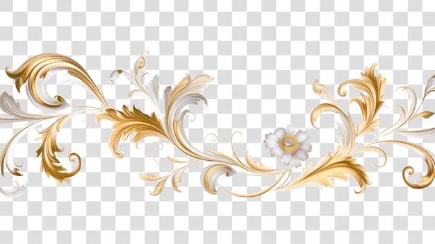 Elegant golden floral design