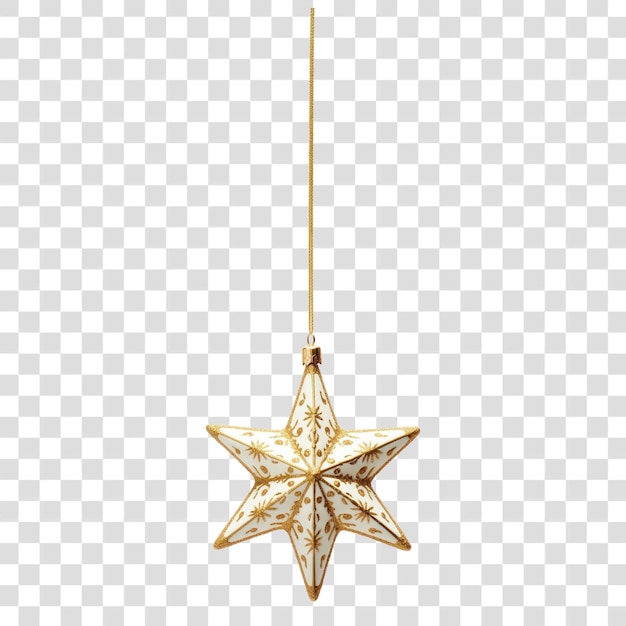 Elegant golden star ornament