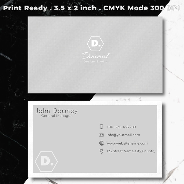 elegant gray business card template