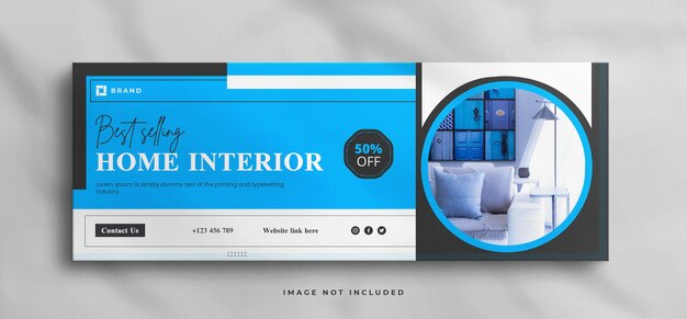 Elegant Interior home for sale real estate facebook cover banner