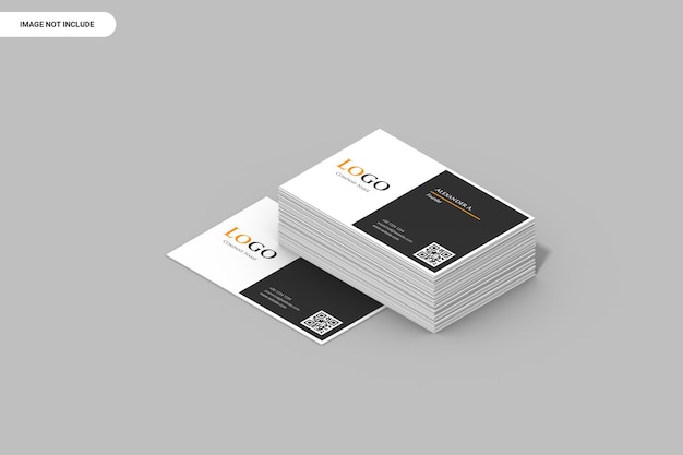 Elegant Landscape isomatric business card mockup