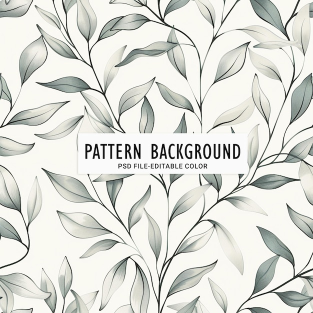 PSD elegant leaf pattern design