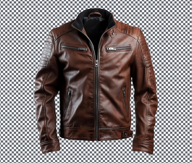 Elegant Leather Jacket isolated on transparent background