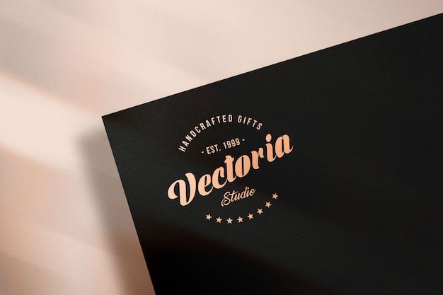 Elegant logo mockup on paper