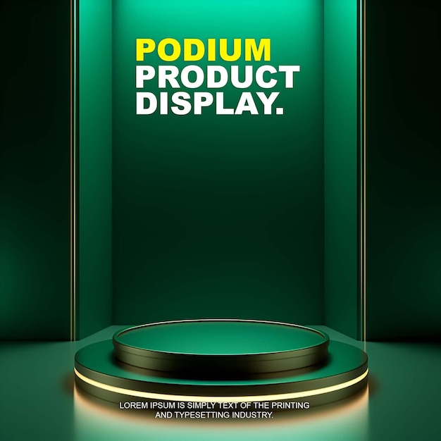 elegant and luxury podium stage product display mockup for show product presentation